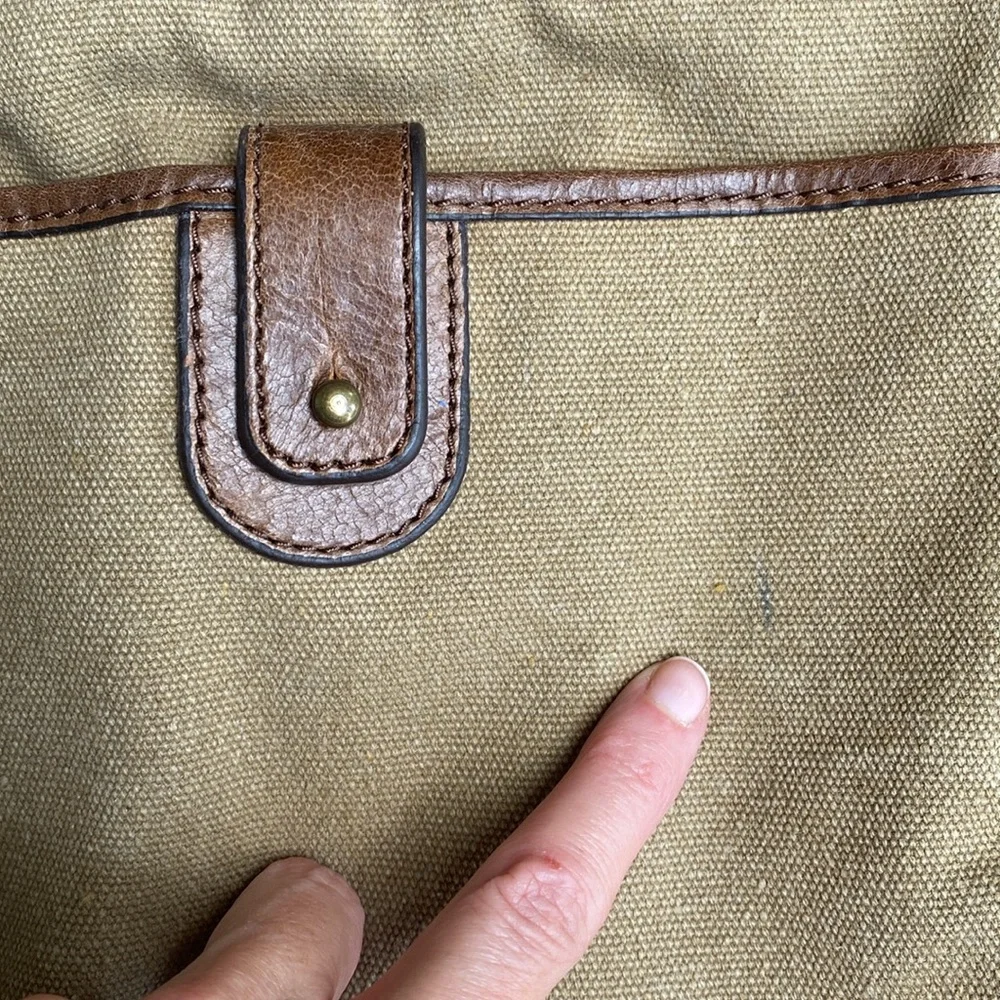 House of Jack Co. Tan Canvas & Brown Leather Overnight Bag
